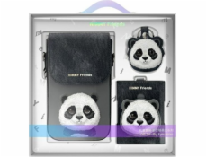 Sada Nimmy 3v1 brašna na telefon + peněženka + pouzdro na tracker Black/Black Big Eyed Pet 2.0 Panda
