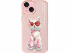 Sourcing Pouzdro Nimmy pro iPhone 15 6.1 růžové/růžové Brýle Cool Cat
