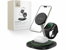 Tech-Protect Bezdrátová nabíječka QI15W-A46 3v1 s magnetickým konektorem MAGSAFE, černá, standardní