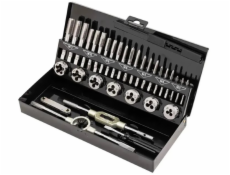 Sada závitníků a matric 58 ks. (M2-M12) kovové pouzdro