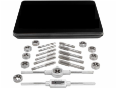 Bituxx Sada palcových závitníků a závitnic, 24 dílů, kovové pouzdro