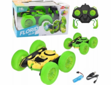 LeanToys Kaskadérské auto na dálkové ovládání RC 360° zelené