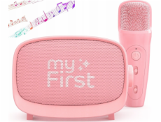 Reproduktor Mikrofon 2v1 Karaoke Bluetooth Aux Microsd sada pro děti / Myfirst Voice 2 / Růžová
