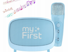 Reproduktor Mikrofon 2v1 Karaoke Bluetooth Aux Microsd sada pro děti / Myfirst Voice 2 / Modrá