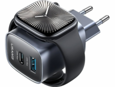 Usams Nabíječka do zásuvky CC293 T67 20W pro iWatch 1xUSB-C 1xUSB-A, matná