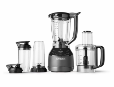 Nutribullet Stolní robot Triple Prep System NBF580B (tmavě šedý, 1 500 wattů, 1,8 litru a kuchyňský robot 1,6 litru)