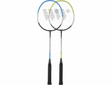 WISH Sada badmintonových raket STEELTEC 216K, zelená a modrá + 3dílná raketa WISH