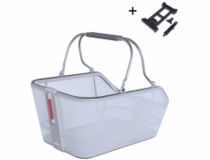 Basil Zadní nosičový koš CENTO TECH FIBER NORDLICHT MIK, MIK System (připraveno k použití) hliník modro-stříbrný (NOVINKA 2025)