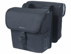 BASIL GO DOUBLE BAG 32L, Universal Bridge System, jednolitá černá (NOVINKA 2025)