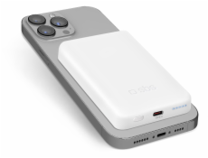 SBS TEBB5000MAG1CW Power Bank 5000mAh bezdrátové nabíjení bílá