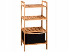 Bambusová police s výsuvným košem, 93,5 cm