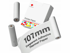 Phomemo 3x Průhledná vložka do role papíru, samolepka 110 mm pro M832 M04 S As / Q22-ttrms-107