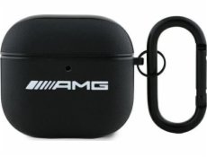 Mercedes Kryt AMG AMA4SLWK pro AirPods 4, černá/černá kůže, bílé logo