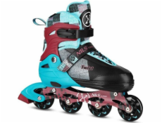 Nils Extreme NA13810 rekreační nastavitelné tyrkysové inline brusle velikost 35-38