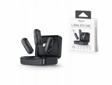 yesido KR16 MEMS mikrofon 2 ks. pro Lightning Clip, Wireless 2,4GHz, BLACK/BLACK