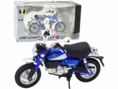 LeanToys Motocykl Retro Klasické Kovové Světla Modrá 1:12