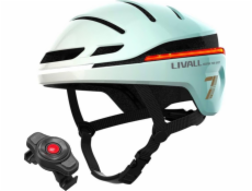 Livall Chytrá cyklistická helma LED/SOS velikost 58-62 cm mátově modrá EVO21