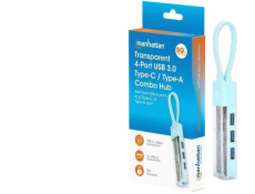 Manhattan 4portový USB 3.2 Gen1 Hub typu A/C na 4x USB-A 3.0 181020