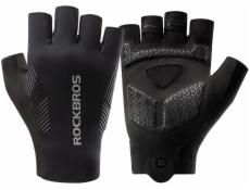RockBros Cyklistické rukavice jaro/léto/podzim, krátké prsty, velikost: XL - černé