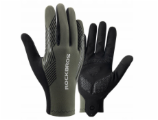 RockBros Cyklistické rukavice jaro/léto/podzim, plné, velikost: XL - zelené