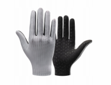 RockBros Prodyšné cyklistické rukavice na celé prsty, velikost: XXL - šedé