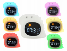 Atmosphera Noční světlo Silikonové hodiny Budík Datum Hudba RGB LED osvětlení 1800mAh / JL-826 / Dinosaurus