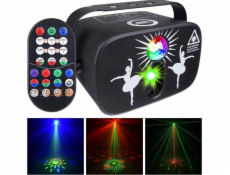 LIGHT4ME Studiová lampa LIGHT4ME PARTY LIGHT 3 LED efekt disco osvětlení laserová koule + dálkové ovládání