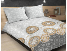 Matex Ložní prádlo Satén Exclusive 160x200 Mandala Bílá Béžová Matex