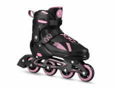 Nils Extreme Rekreační nastavitelné kolečkové brusle NH382, černo-růžové, velikost 28-31