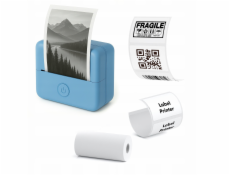 LoveInstant Bluetooth termální tiskárna pro fotografie, samolepky, poznámky, štítky, aplikaci s umělou inteligencí / X6 / modrá