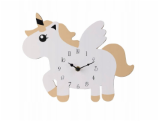 Home Styling Collection Nástěnné hodiny z MDF jednorožce, 30 x 24 cm
