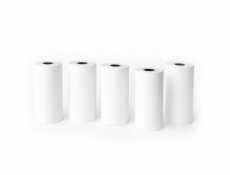 LoveInstant Náhradní nálepky do papírových bílých samolepek, 5 ks, role 3,5 m, Love Instant X6 / S1 / Phomemo T02 / M02x