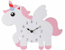 Home Styling Collection Nástěnné hodiny z MDF jednorožce, 30 x 24 cm