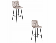 Leobert NADO stolička - tmavě béžový samet / černé nohy x 2