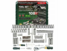 Rockforce Sada nářadí 108 dílů. 1/4 1/2 Xi-on Cr-V (6hranný) (4–32 mm)
