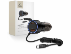 Tech-Protect Autonabíječka CC05 se 2 porty PD60W + kabel, černá