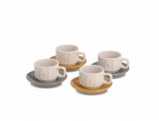 Zeller Sada na espresso FLOWERS, 4 šálky s podšálky, 70 ml