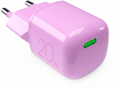 Puro Nabíječka 20W GaN USB-C do zásuvky - růžová