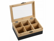 Kesper Bambusová konvice na čaj se 6 přihrádkami, 21 x 15 x 8 cm