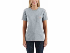 Carhartt Pracovní tričko Carhartt WK87 s kapsou a krátkým rukávem, šedé