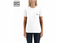 Carhartt Pracovní tričko Carhartt WK87 s kapsou a krátkým rukávem bílé