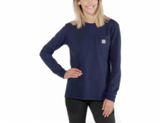 Carhartt Pracovní tričko Carhartt WK126 s kapsou a dlouhým rukávem v námořnické barvě