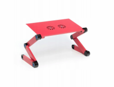 Mentor Univerzální nastavitelný stojan na notebook + chlazení YL-803 červený