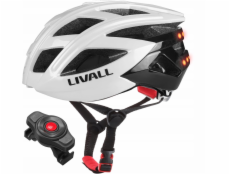 Livall Silniční helma Bluetooth 55-61cm LED/SOS/Intercom bílá