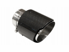 MTuning Koncovka tlumiče výfuku 114 mm, vstup 76 mm, lesklý karbon