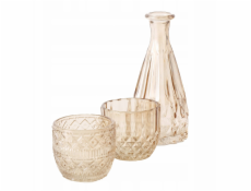 Boltze Sada skleněných dekorací CHERIN, svícny a váza