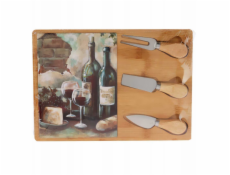 Excellent Houseware Sýrový talíř se sadou nožů, 30 x 21 cm