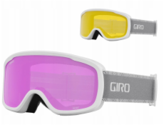 Giro Zimní brýle MOXIE BÍLO-ŠEDÉ CHUTE (zorník JANTAROVĚ RŮŽOVÝ 19-42% S2 + ŽLUTÝ 77% S1) (NOVINKA 2024/2025)