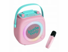 Atmosphera Reproduktor s mikrofonem 2v1 Karaoke sada pro děti Kidooboo Kidsvoice / Kb23028pnk růžová