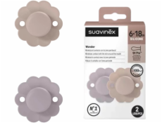 Suavinex Wonder sx pro fyziologické 6-18měsíční 2 ks Mist Lavender + Pale Mau